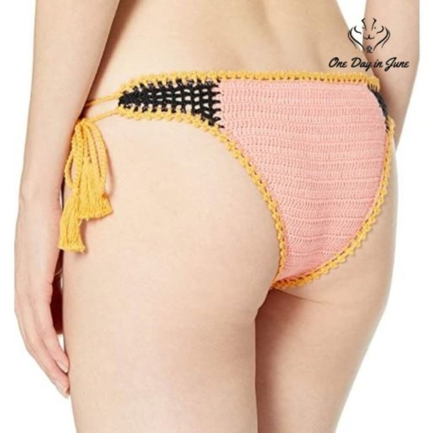 Seafolly Tie Side Brazilian Coverage Bikini Bottom Swimsuit Size L