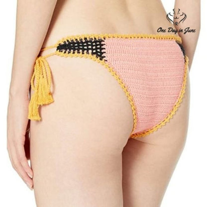 Seafolly Tie Side Brazilian Coverage Bikini Bottom Swimsuit Size L