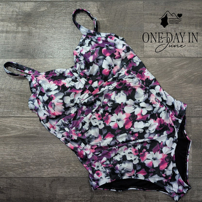 Tempt Me Floral One Piece Swimsuit Size XXL