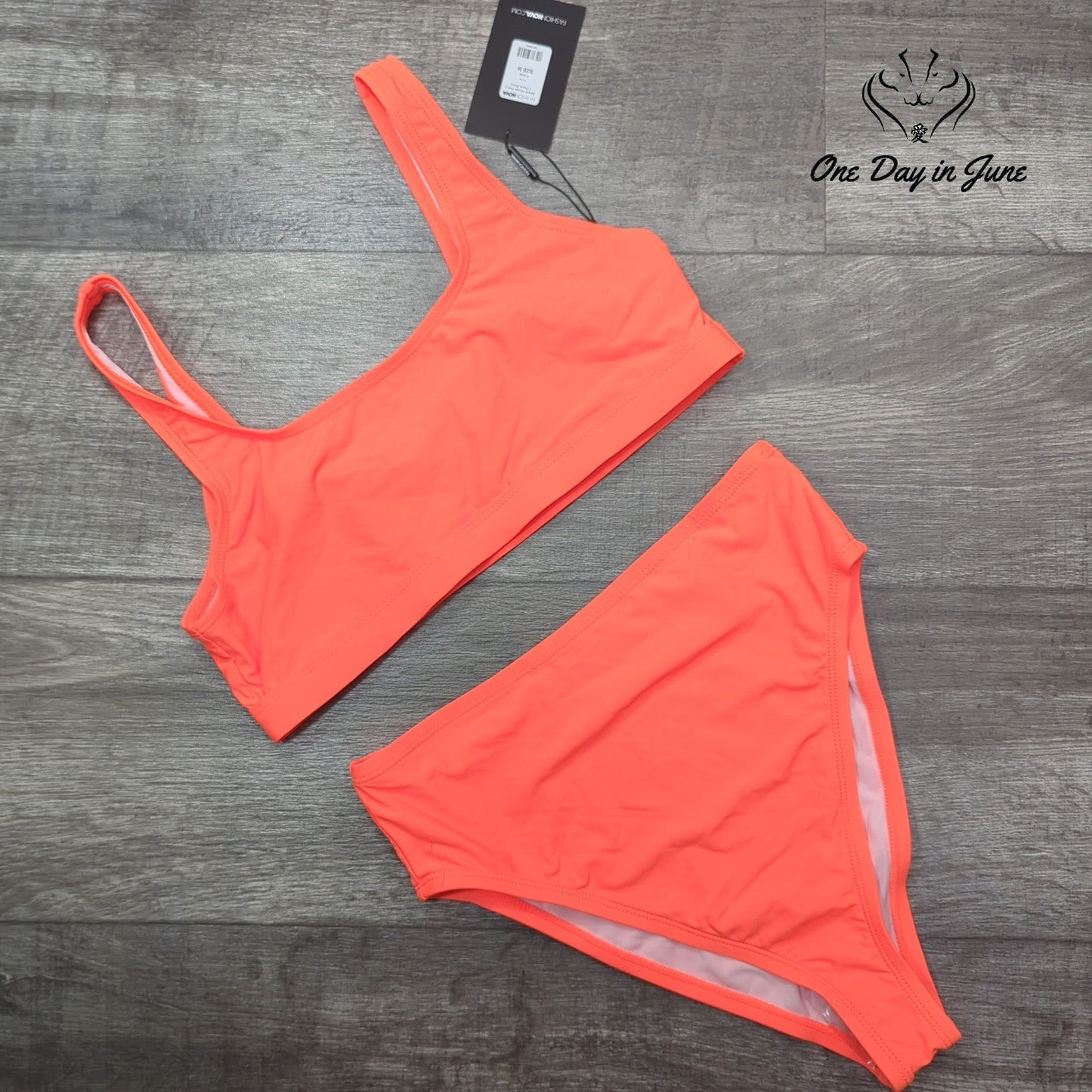 Fashion Nova Crop Top High Waist Bikini Size M