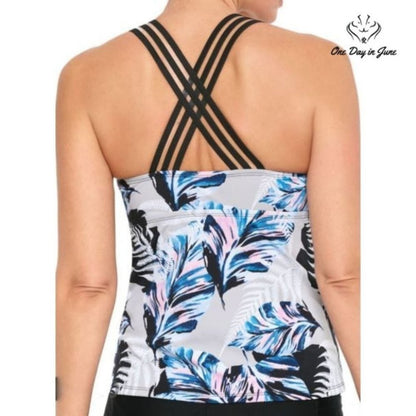 Splashletics Leaf Tankini Top Size S