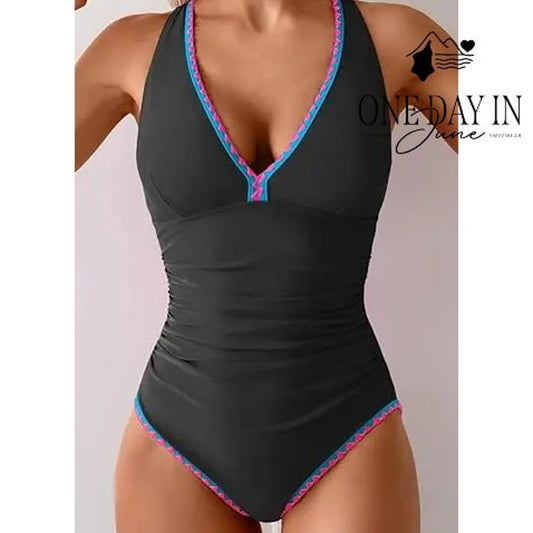 B2Prity Tie Back Tummy Control One Piece Swimsuit Size 2XL