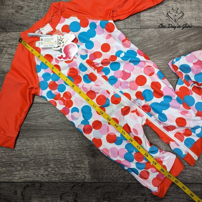 Adaverano UPF 50+ Sun Protection One Piece Swimwear with Sun Cap Size 2T