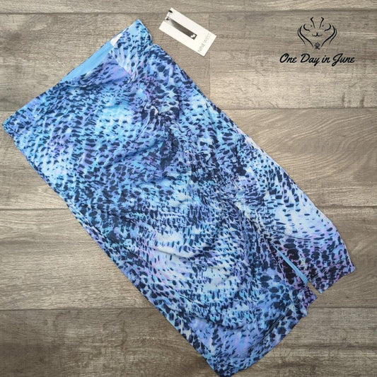 Nine West Blue/Black Bodycon Midi Skirt Size S