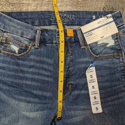 Arizona Jean Co. Juniors High Rise Curvy Skinny Size 5