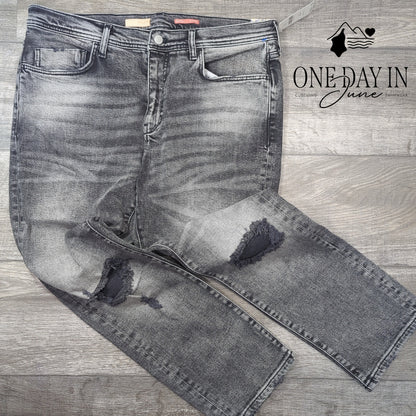 Pilcro and the Letterpress Slim Boyfriend Jeans Distressed Black NWT Size 14P