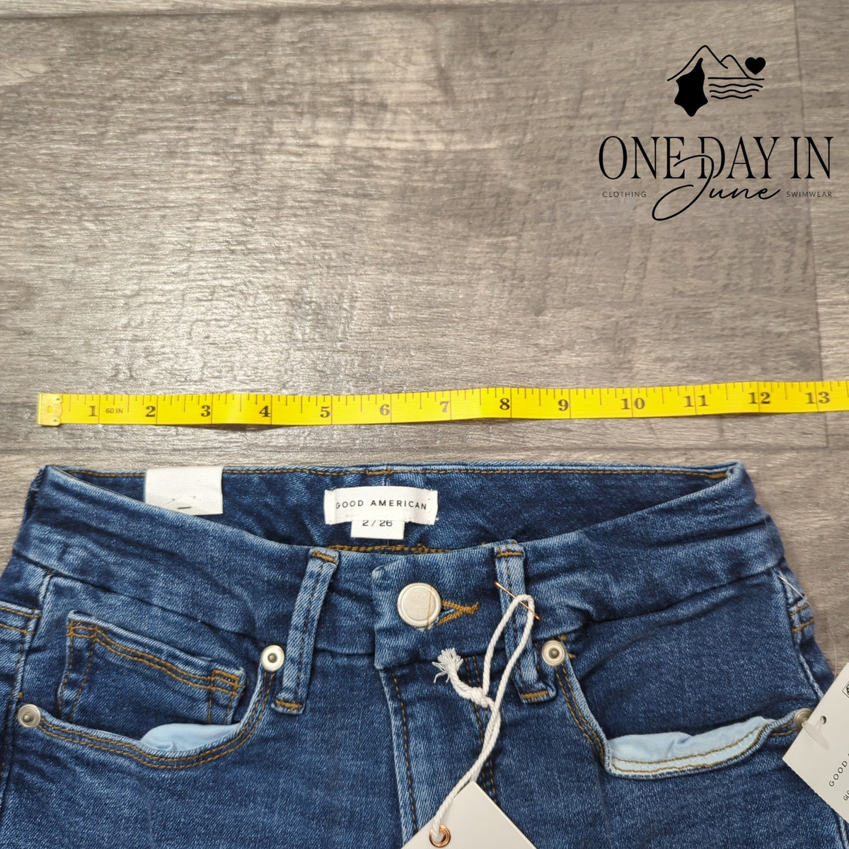 Good American Good Legs Crop Extreme V Skinny Jeans Blue NWT Size 2