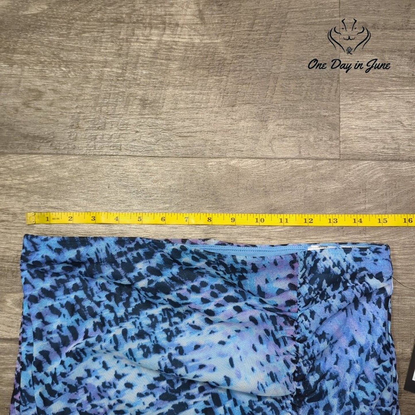 Nine West Blue/Black Bodycon Midi Skirt Size M