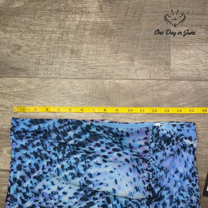 Nine West Blue/Black Bodycon Midi Skirt Size M