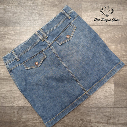 Loft Petite Denim Mini Skirt Size 10P