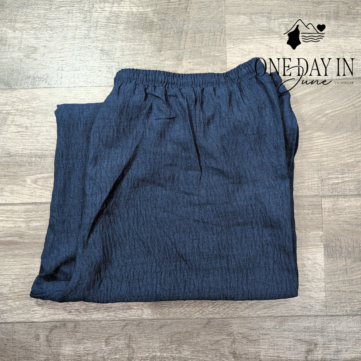 Max Studio London Wide Leg Drawstring Pants Navy Blue NWT Size 3X