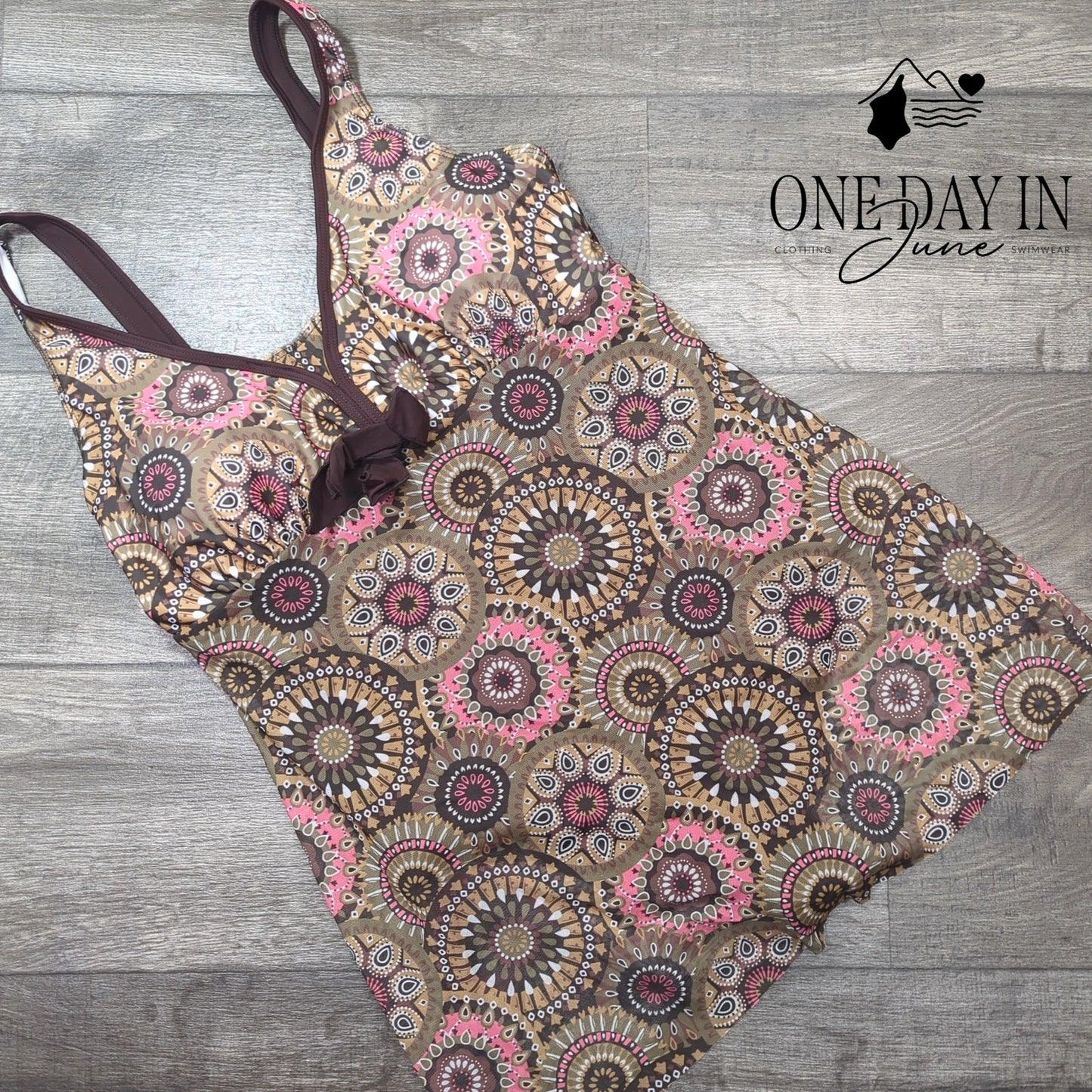 Zando Mesh Layered One Piece Swimsuit Size XL