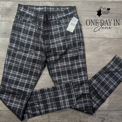 AG Adriano Goldschmied Farrah High Rise Skinny Jeans Plaid NWT Size 2 (26)