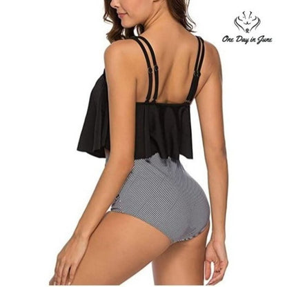 Duostick Flounce Top High Waist Bikini Size 3XL