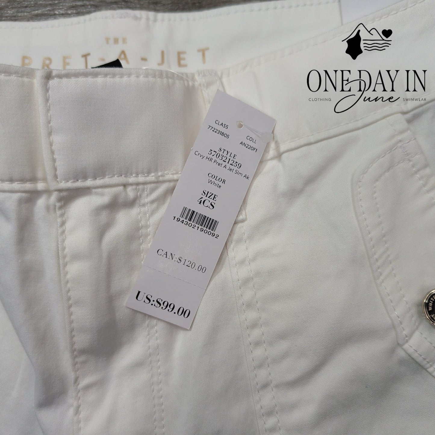White House Black Market Pret-A-Jet High Rise Slim Ankle Pants Size 4