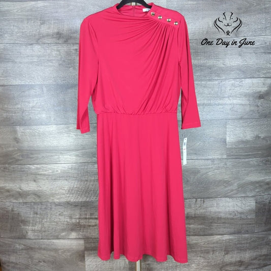 London Style Long Sleeve Midi Dress Size 10