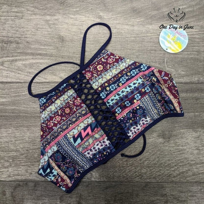 Island Soul Macrame Bikini Top Swimsuit Size S