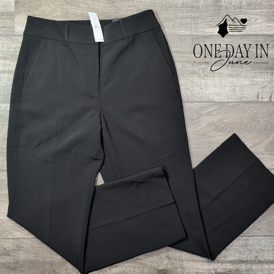 White House Black Market Riley Trouser Dress Pants Black NWT Size 8