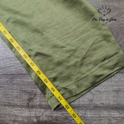 Good American Washed Satin Cargo Pants Juniper Green NWT Size 6