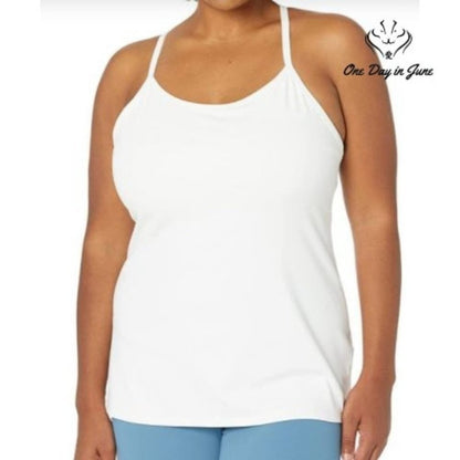 Core 10 Slim-Fit Built-in Light-Support Racerback Yoga Top Size 3X Plus