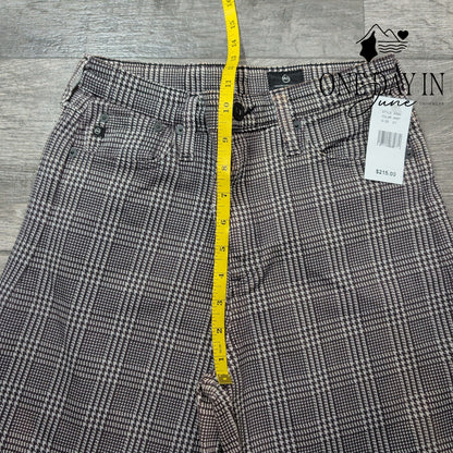 AG Adriano Goldschmied Wide Leg Crop Plaid Pants NWT $215 Size 4 (27)