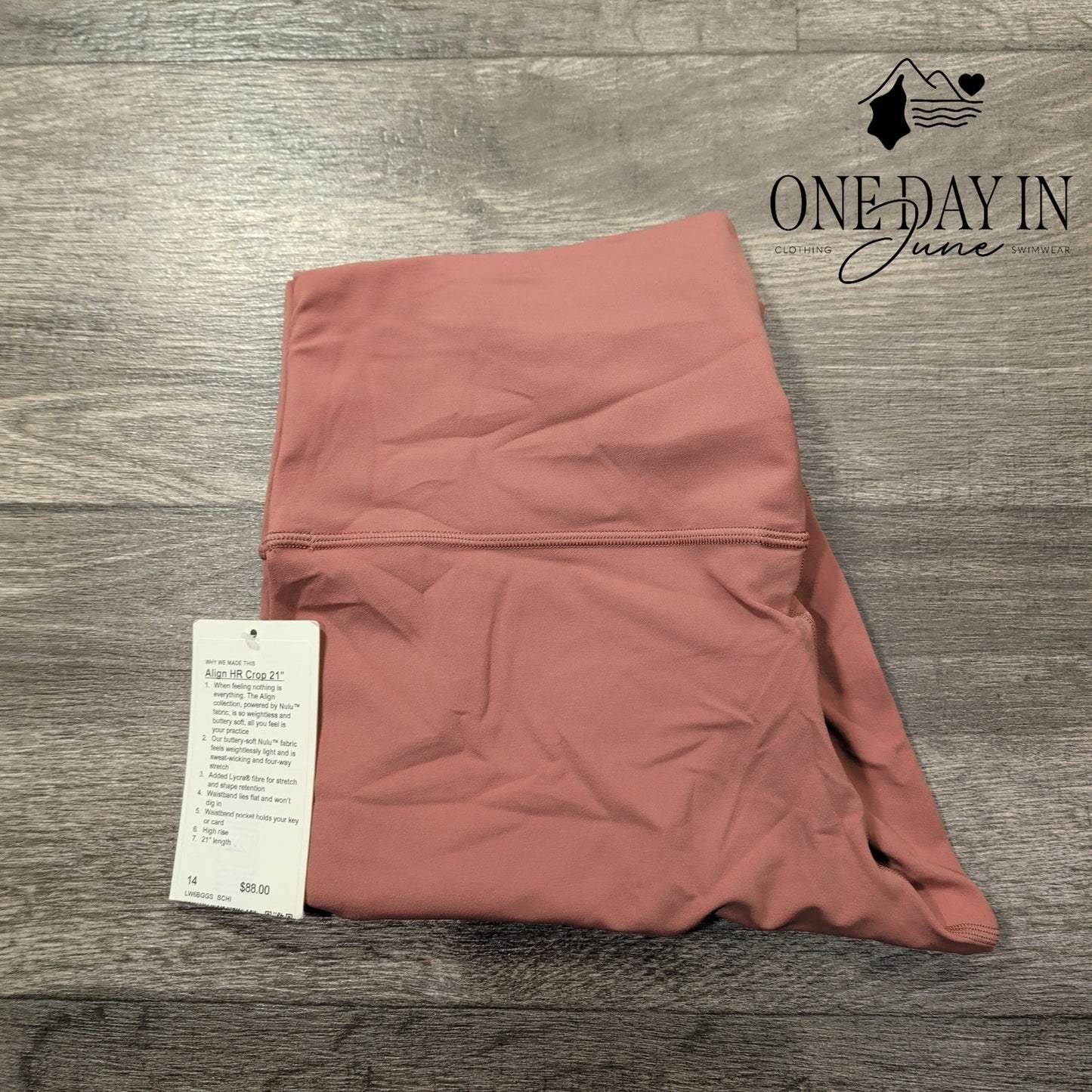 Lululemon Align HR Crop 21" Leggings Spiced Chai Nulu NWT $88 Size 14