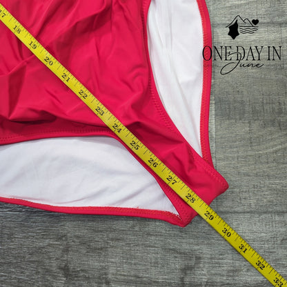Aleumdr Halter Cross Front One Piece Swimsuit Size M