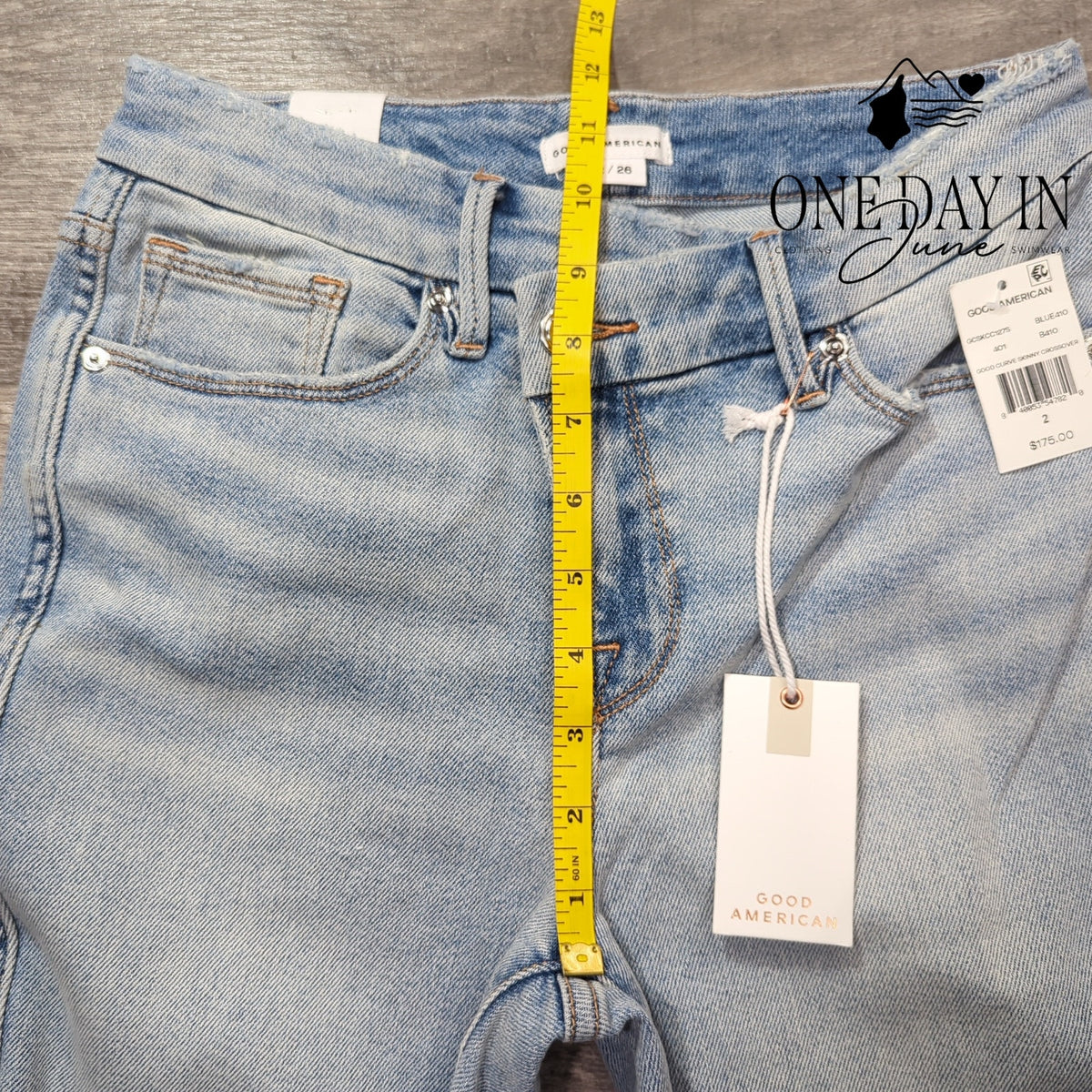 Good American Good Curve Skinny Crossover Jeans Light Wash NWT Size 2