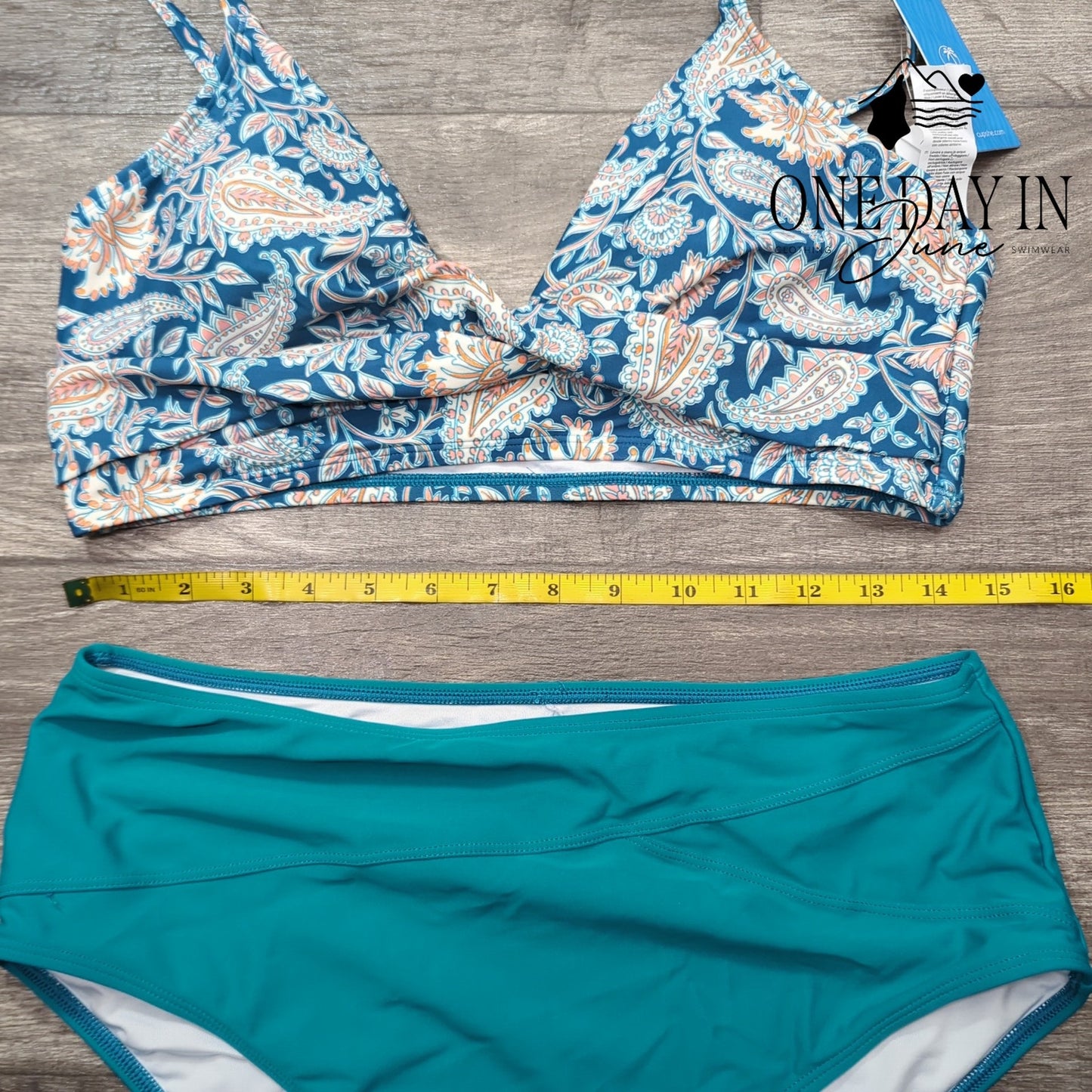 Cupshe Twist Front high Waist Bikini Swimsuit Size L