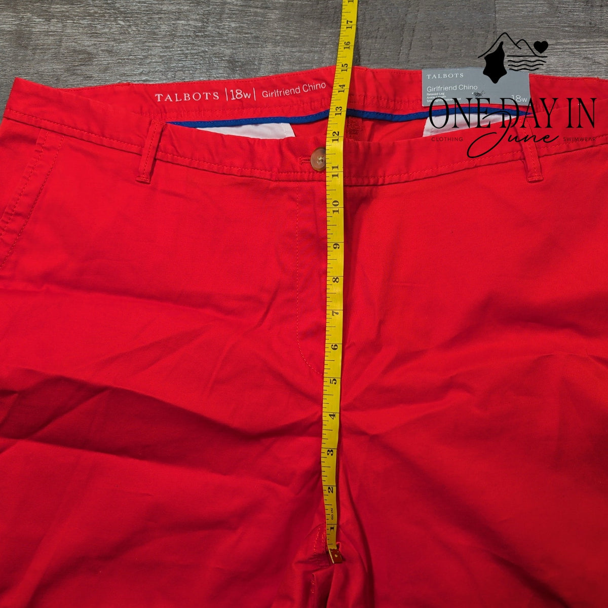 Talbots Plus Size Girlfriend Chino Ankle Pants Red NWT Size 18W