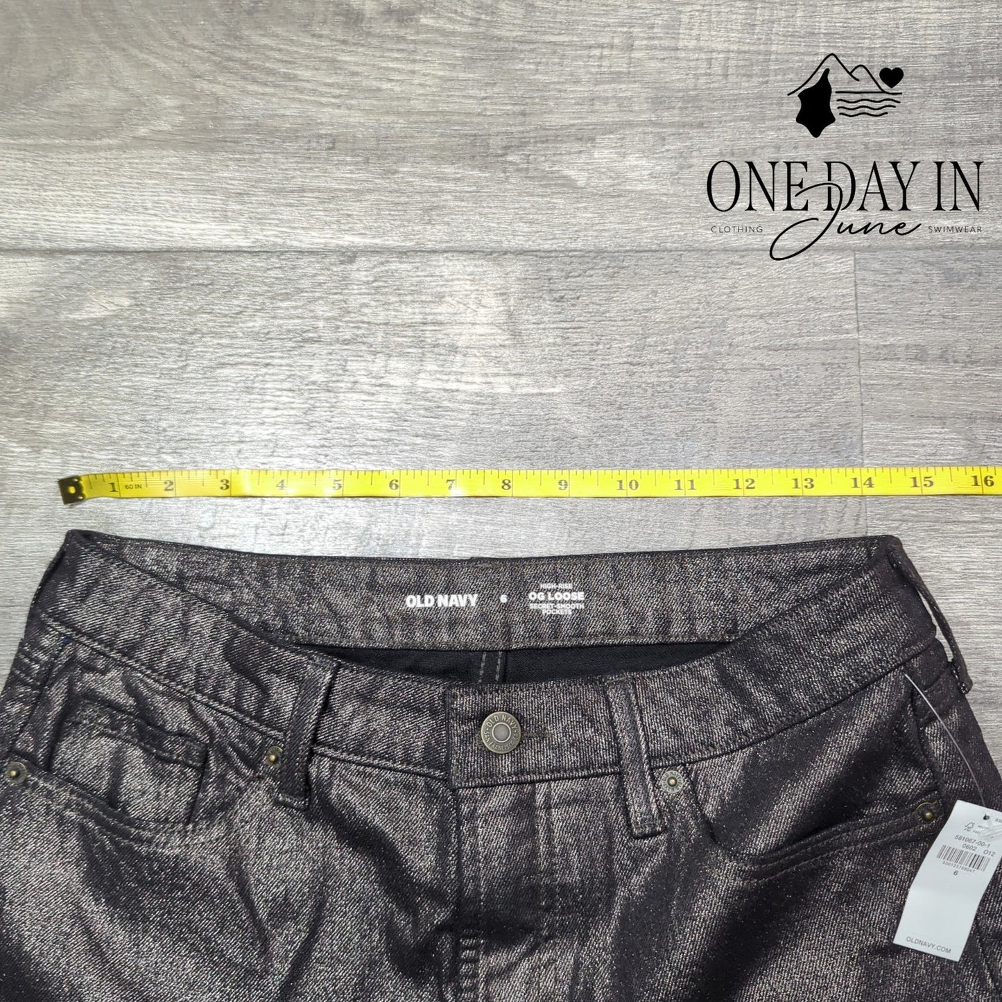 Old Navy OG Loose Sparkle Jeans Size 6