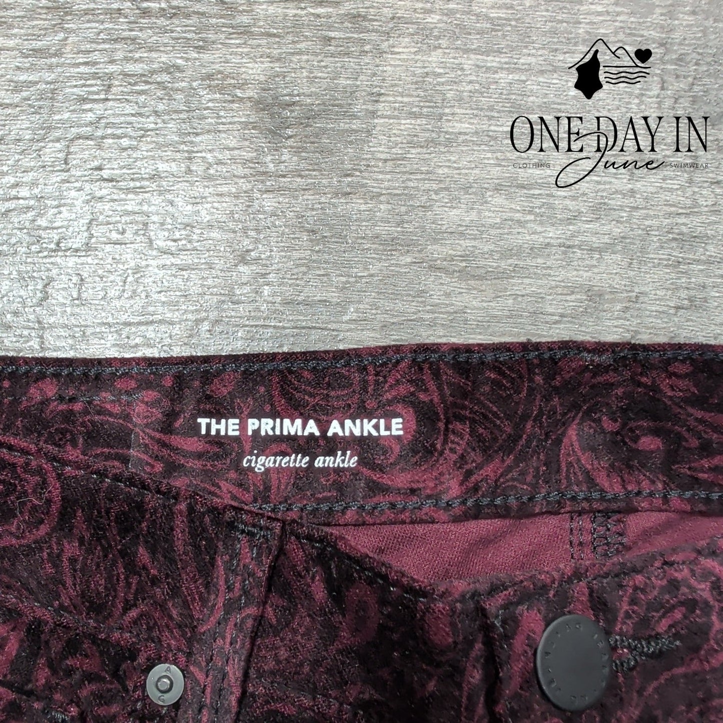 AG Adriano Goldschmied Prima Ankle Cigarette Jeans Velvet NWT $215 Size 4 (27)