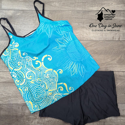 American Trends Plus Size Boyshort Tankini Swimsuit Size XXL