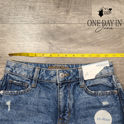 Arizona Jean Co. Hi Rise Distressed Jeans Size 1