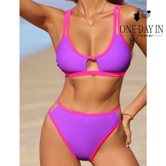 Cupshe High Cut Keyhole Bikini Swimsuit Size M