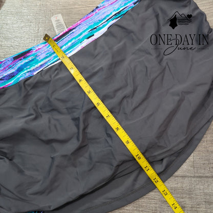 Rekita Skirted Racerback Tankini Swimsuit Size L