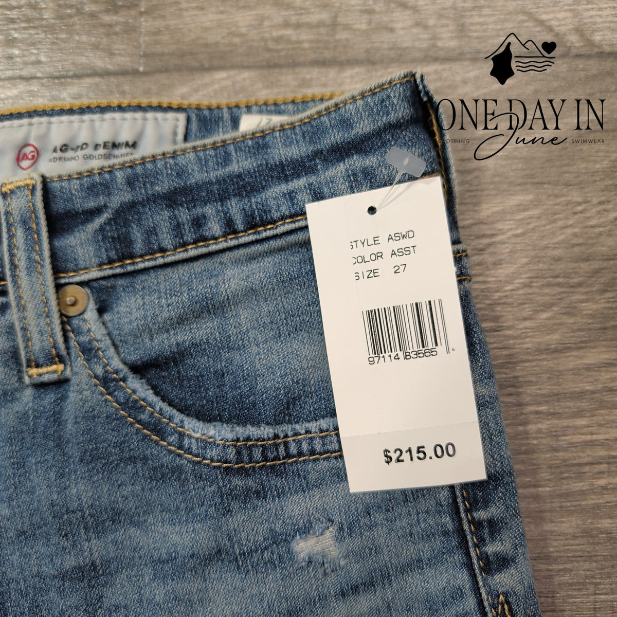 AG Adriano Goldschmied The Sophia High Rise Skinny Jeans Blue NWT Size 4 (27)