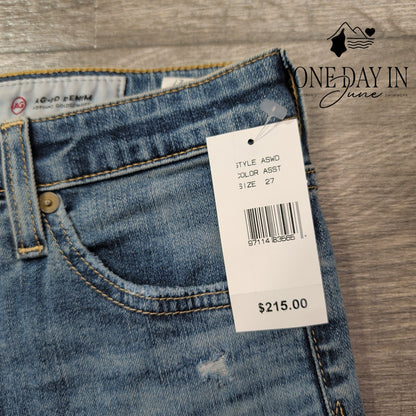 AG Adriano Goldschmied The Sophia High Rise Skinny Jeans Blue NWT Size 4 (27)