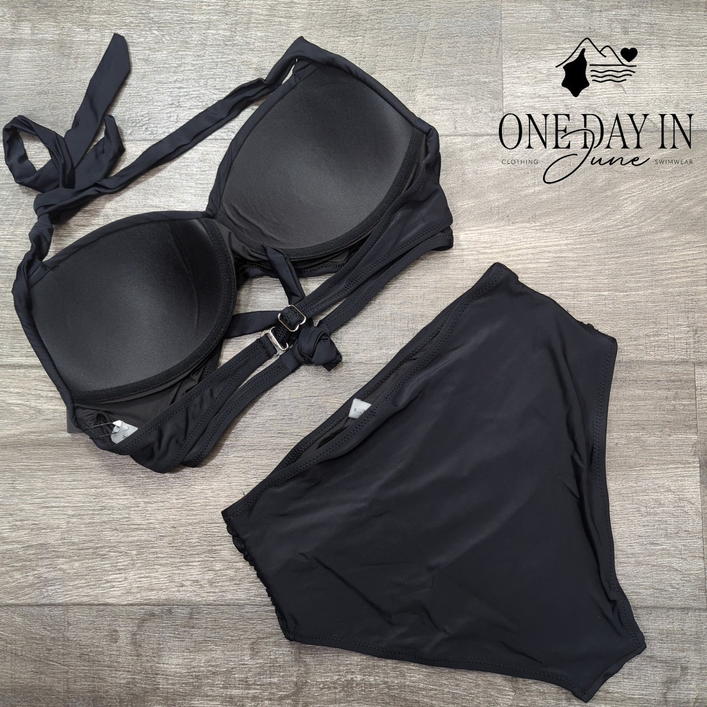 Tempt Me Molded Cup High Waist Bikini Swimsuit Size M