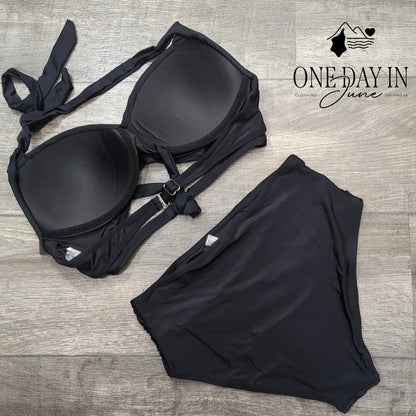 Tempt Me Molded Cup High Waist Bikini Swimsuit Size M