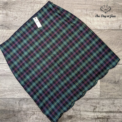 Talbots Plaid Knee Length Skirt Size 8