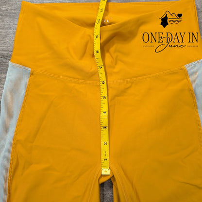 Nylora High Rise Colorblock Yoga Leggings Tangerine Blue NWT Size M