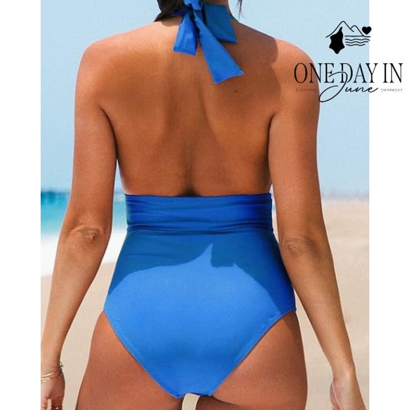 Cupshe Halter V Neck One Piece Swimsuit Size S