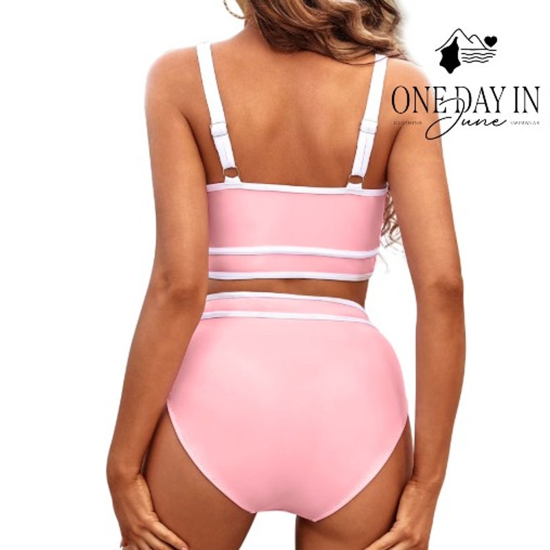 Blooming Jelly Crop High Waist Bikini Swimsuit Size M