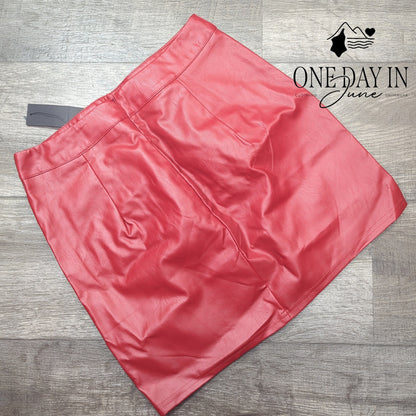 Lulus Faux Leather Mini Skirt Size S