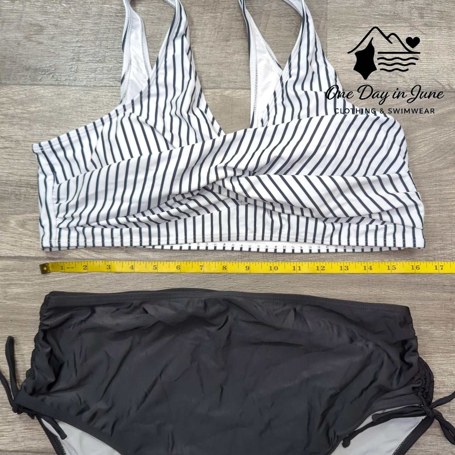 Charmleaks Plus Size Cross Front Crop Bikini Swimsuit Size XXL
