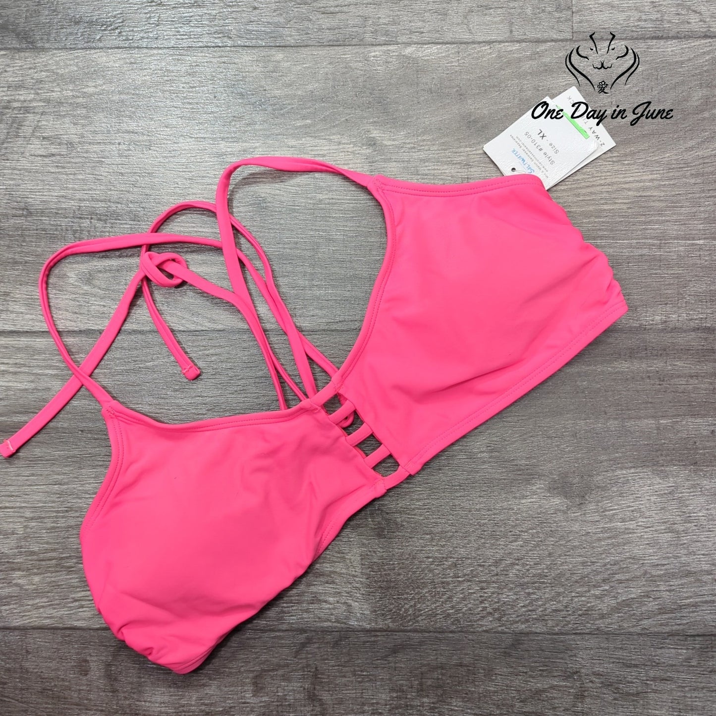 Carolinas Saltwater Two Way Tie Back Bikini Top Size XL