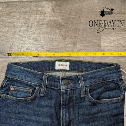 Hudson Blair High Rise Skinny Ankle Jeans Distressed Blue NWT Size 0 (25)