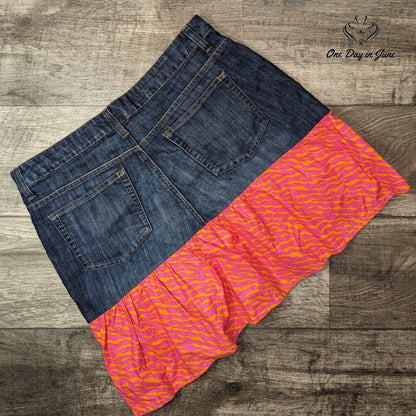 Merona Mid Rise Denim Skirt Size 14