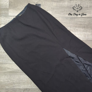 Dana Buchman Maxi Skirt Black Lined Back Slit Formal Career NWT Size 10